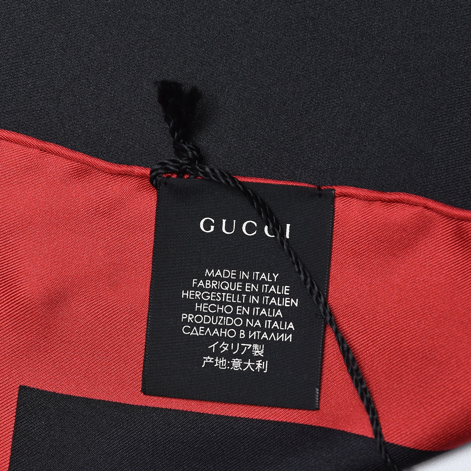 Gucci Silk Gucci Multiworld Square Scarf Black Multicolor 3 of 4