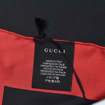 Gucci Silk Gucci Multiworld Square Scarf Black Multicolor 3 of 4