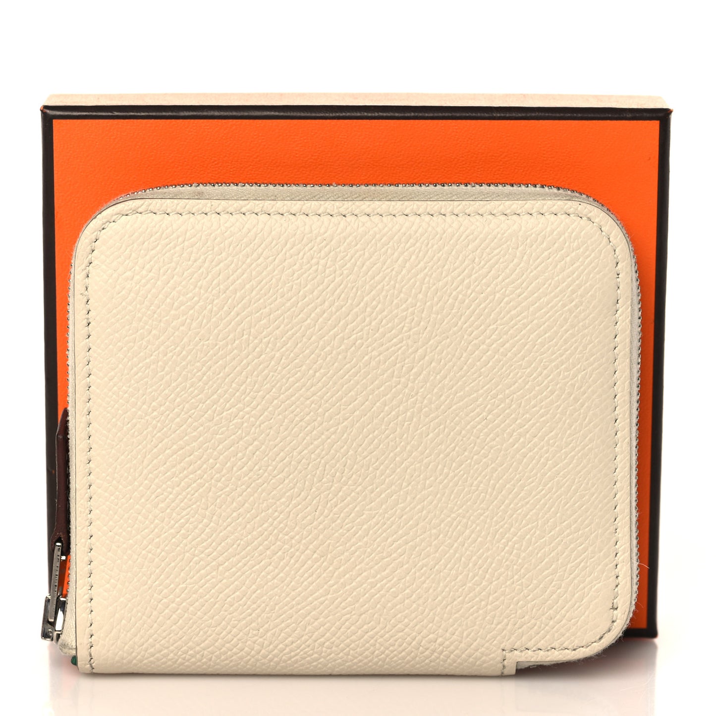 Epsom Silk'in Compact Wallet Craie Vert Vertigo