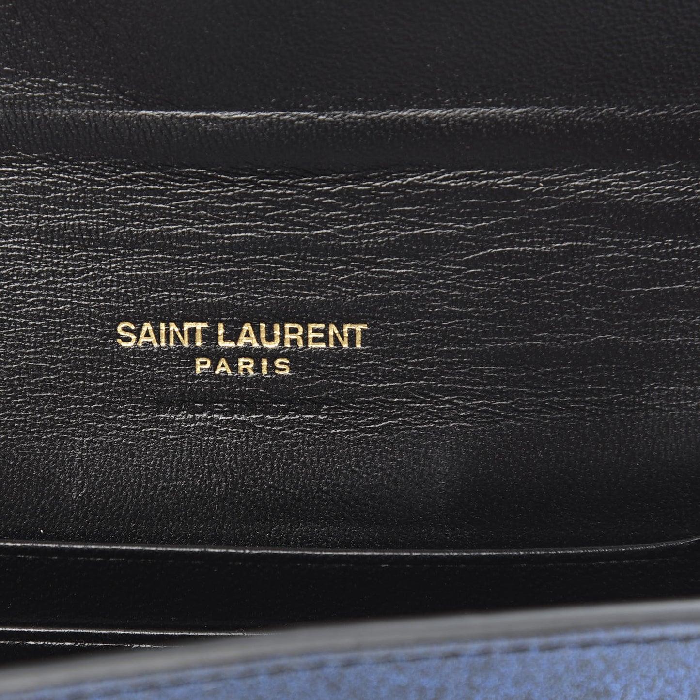 Glitter Patent Small Monogram Envelope Wallet Cobalt