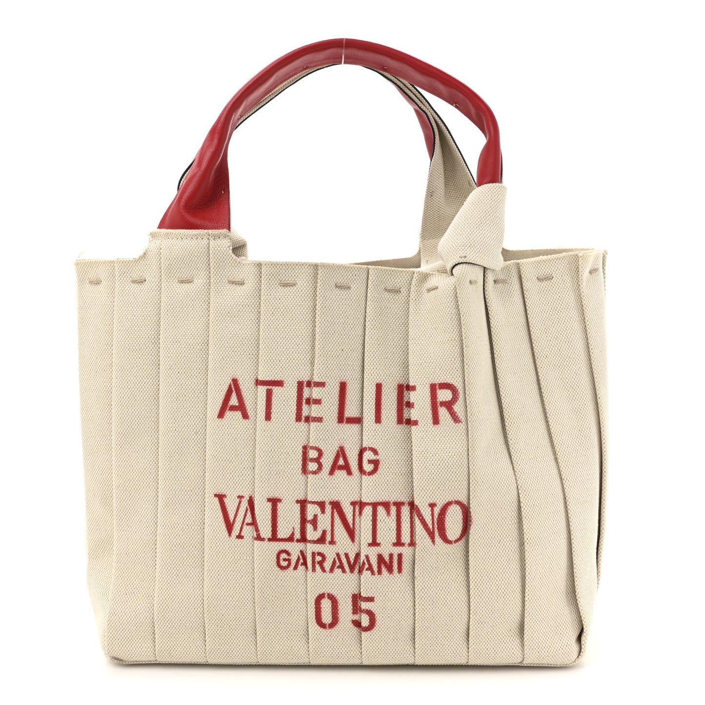 Canvas Atelier 05 Plisse Edition Medium Tote Bag Naturale