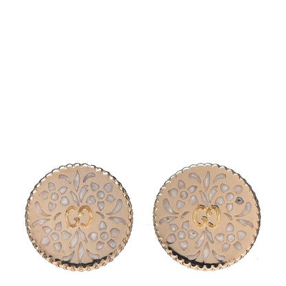 Gucci 18K Yellow Gold Enamel Icon Blooms Earrings 1 of 5