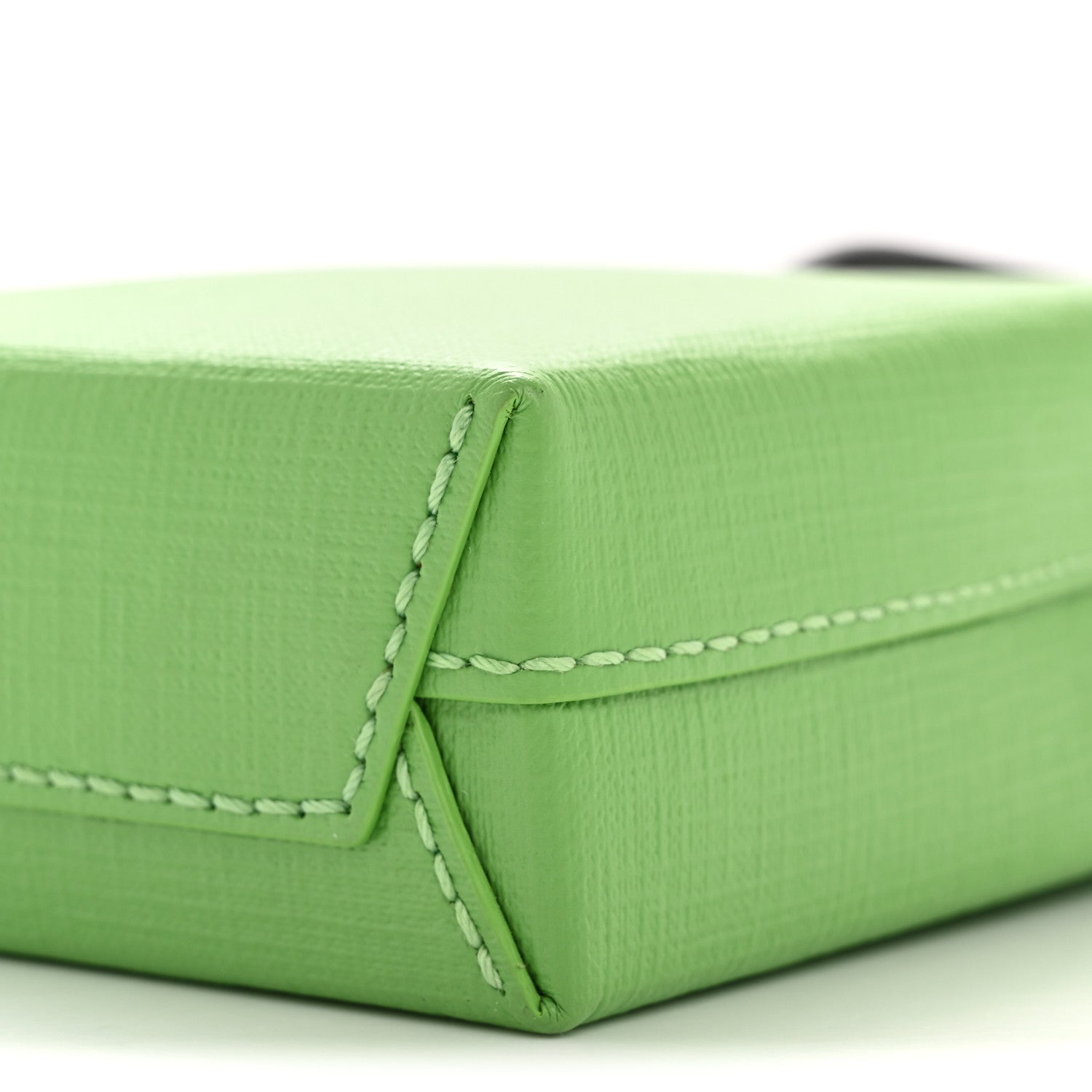 Balenciaga Squared Calfskin Logo Shopping Phone Holder Bag Light Green Fuchsia 10 of 10