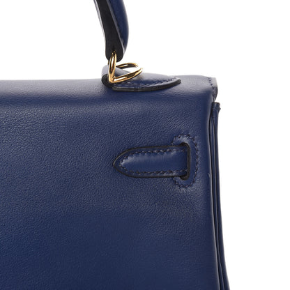 Hermes Swift Kelly Retourne 25 Bleu Saphir 12 of 39