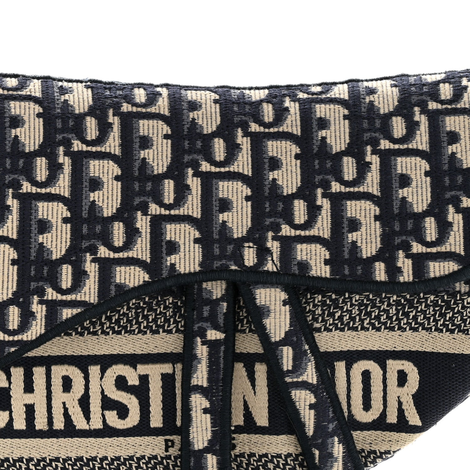 Christian Dior Oblique Embroidered Saddle Bag Blue 1850528