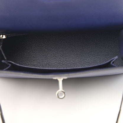 Hermes Epsom Kelly Sellier 25 Bleu Encre 4 of 10