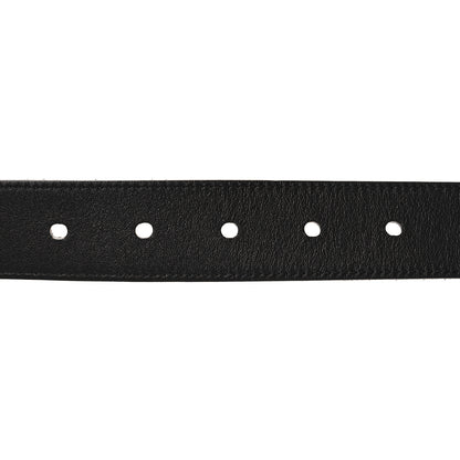 Saint Laurent Suede Monogram Square Buckle Belt 80 32 Black 3 of 7