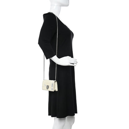 Christian Dior Lambskin Sequin Micro Diorama Flap Bag White 2 of 9