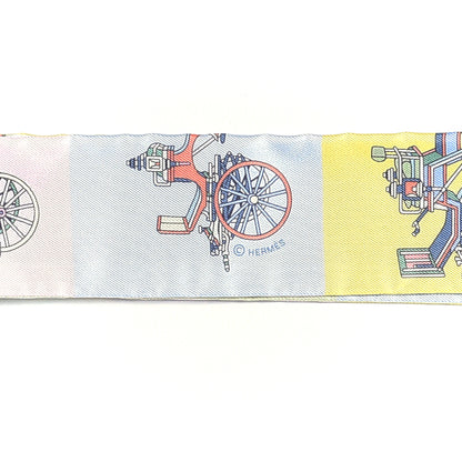 Hermes Silk Les Voitures Exquises Twilly Rose Pale Jaune Pale 4 of 4