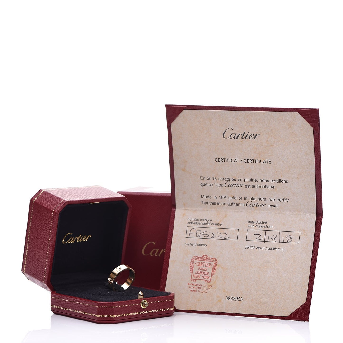 18K Yellow Gold 5.5mm LOVE Ring 60 9