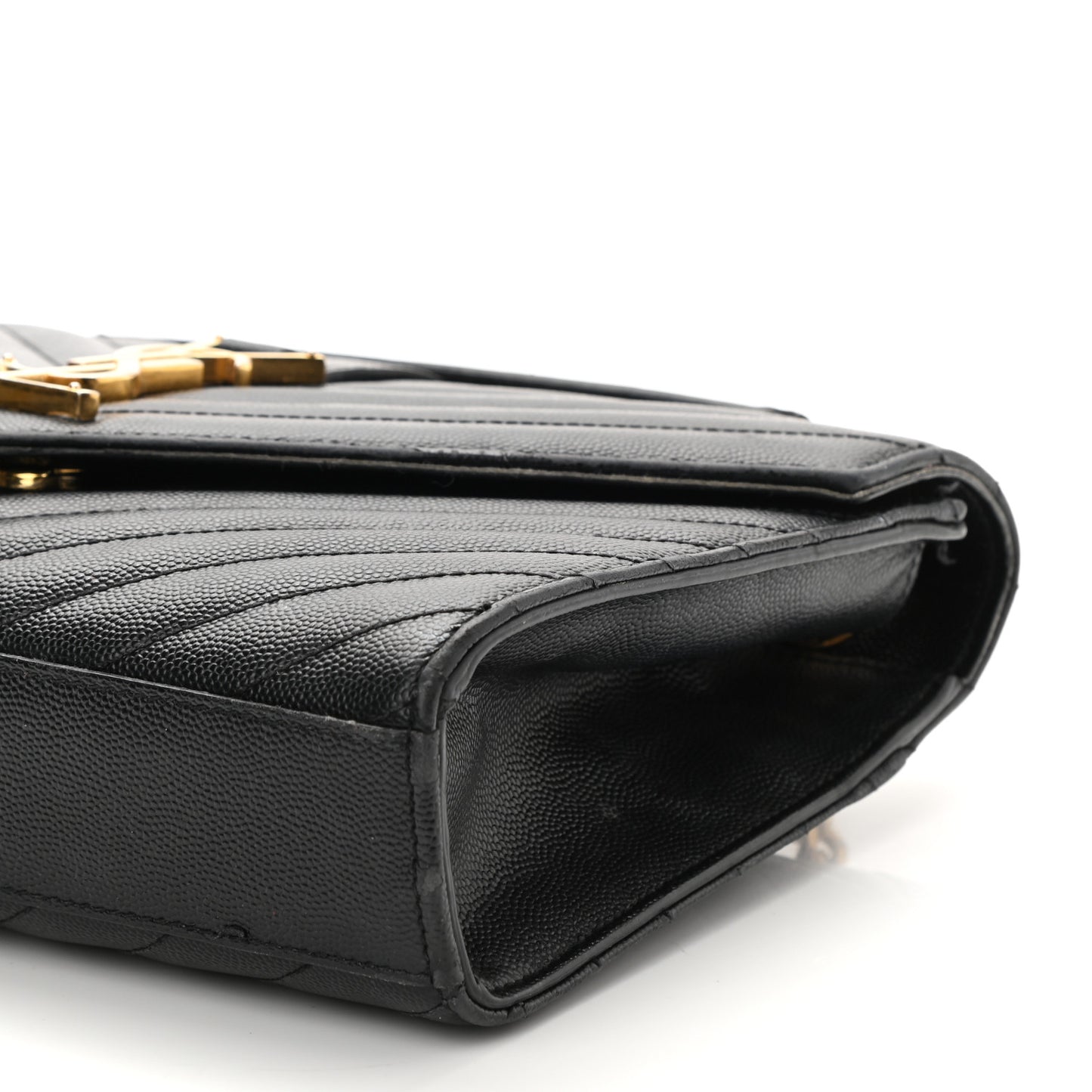 Grain De Poudre Matelasse Chevron Medium Monogram Satchel Black
