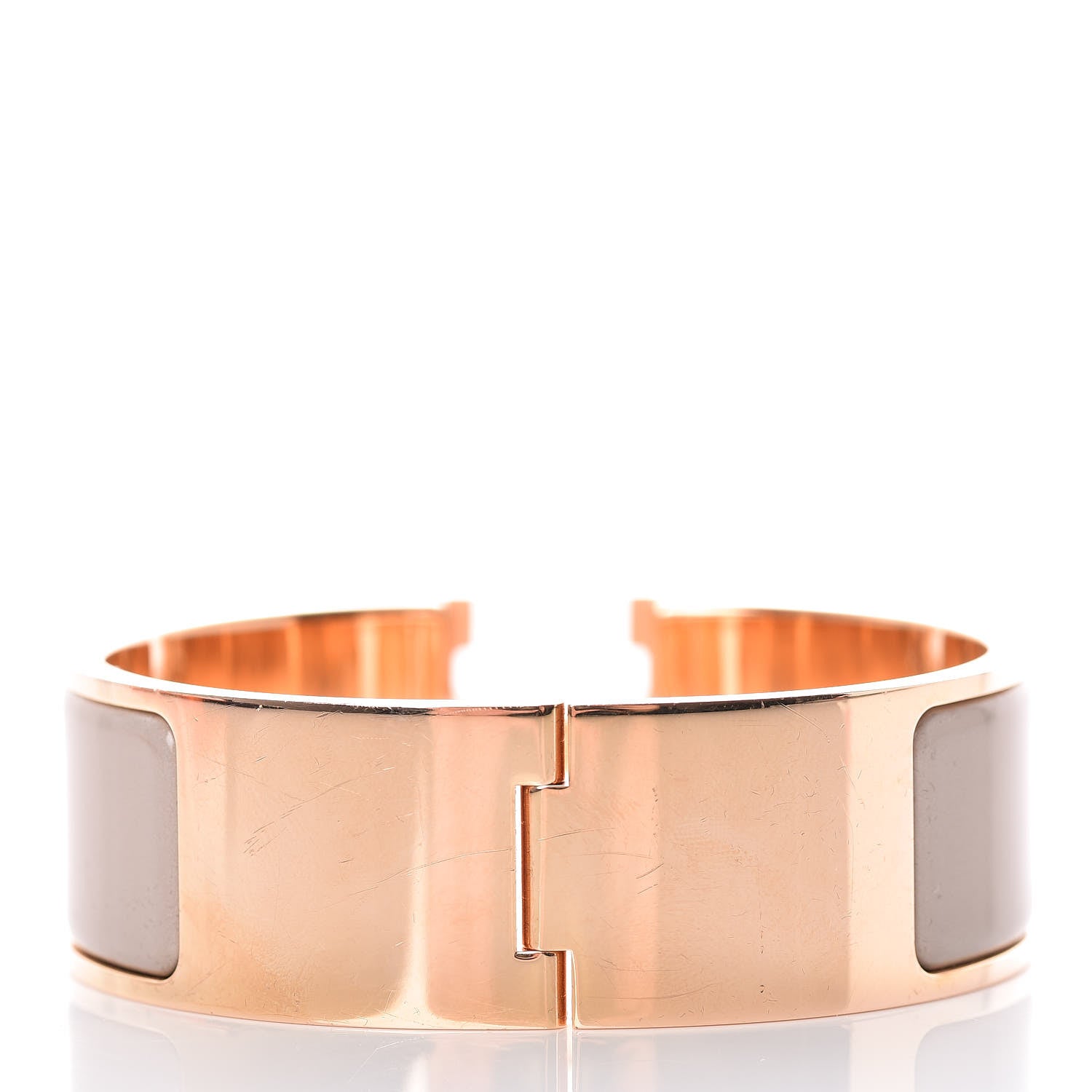 Hermes Enamel Wide Clic Clac H Bracelet PM Marron Glace 3 of 7