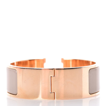 Hermes Enamel Wide Clic Clac H Bracelet PM Marron Glace 3 of 7