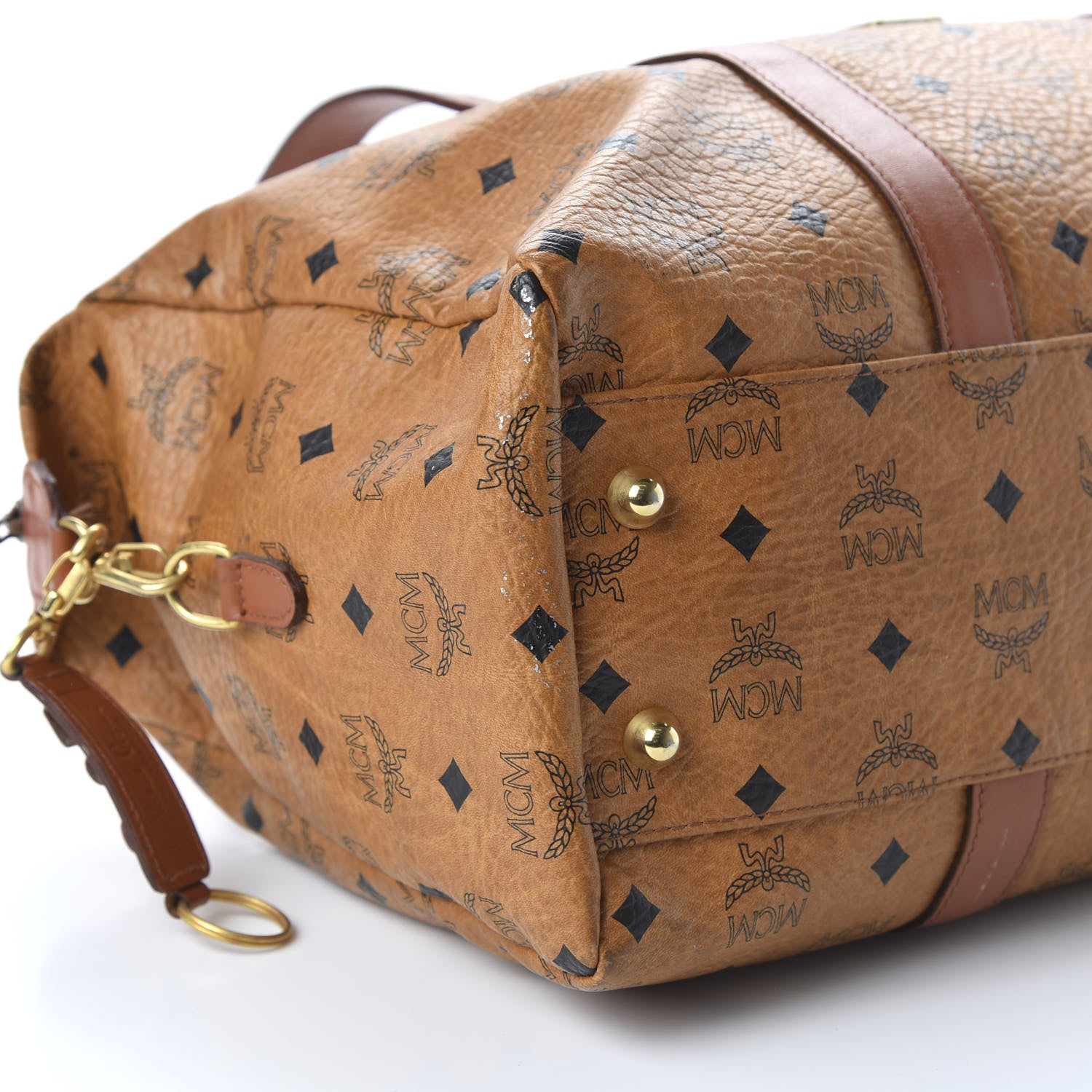 MCM Visetos Golf Duffle Bag Cognac 653405 – FASHIONPHILE