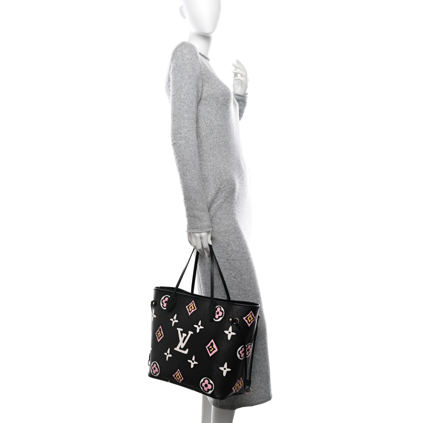 Monogram Giant Wild at Heart Neverfull MM Black