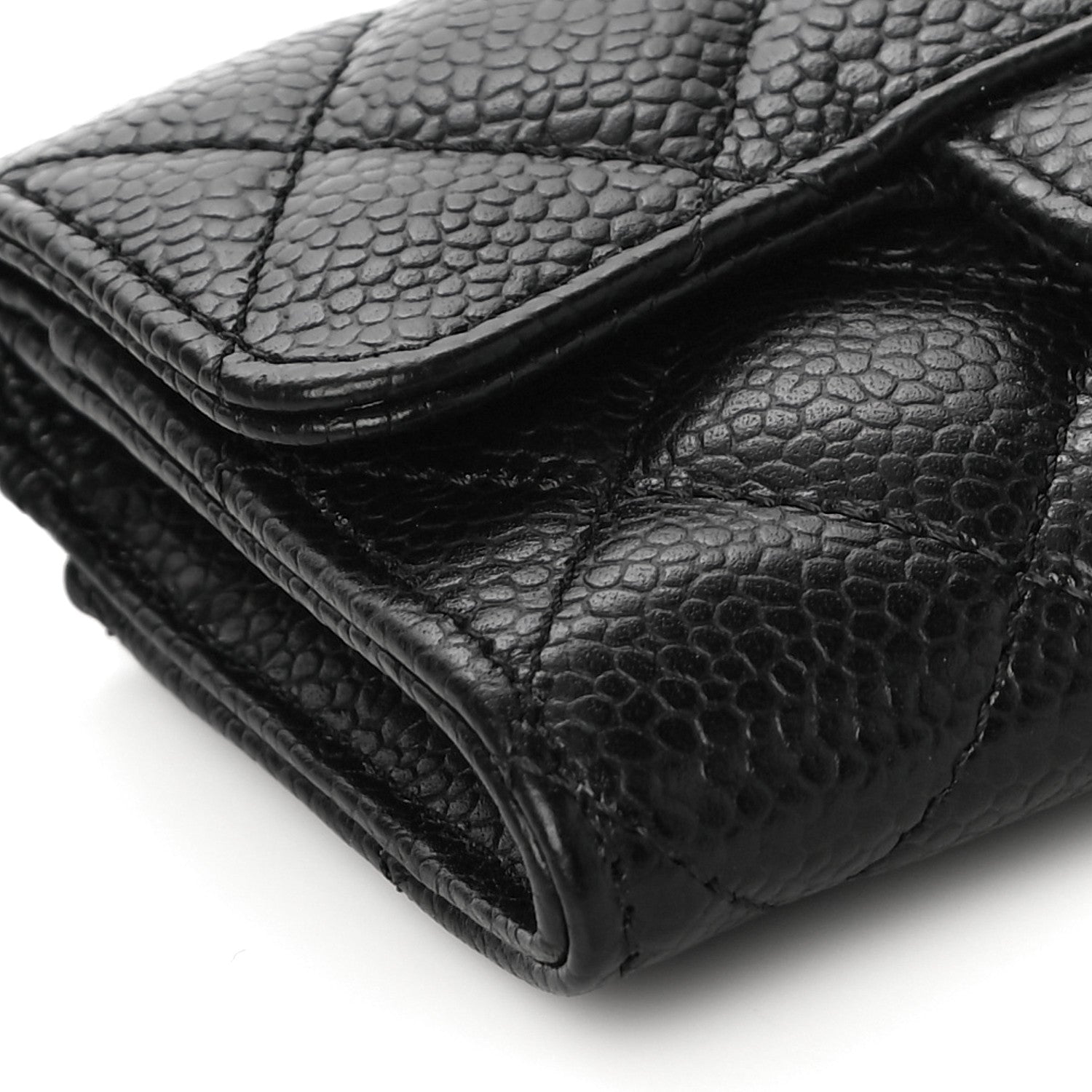 Chanel Caviar Quilted Flap Card Holder Wallet Black 10 of 12