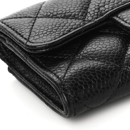 Chanel Caviar Quilted Flap Card Holder Wallet Black 10 of 12
