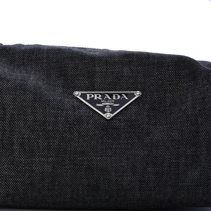 Prada Denim Shoulder Bag Blue 7 of 9