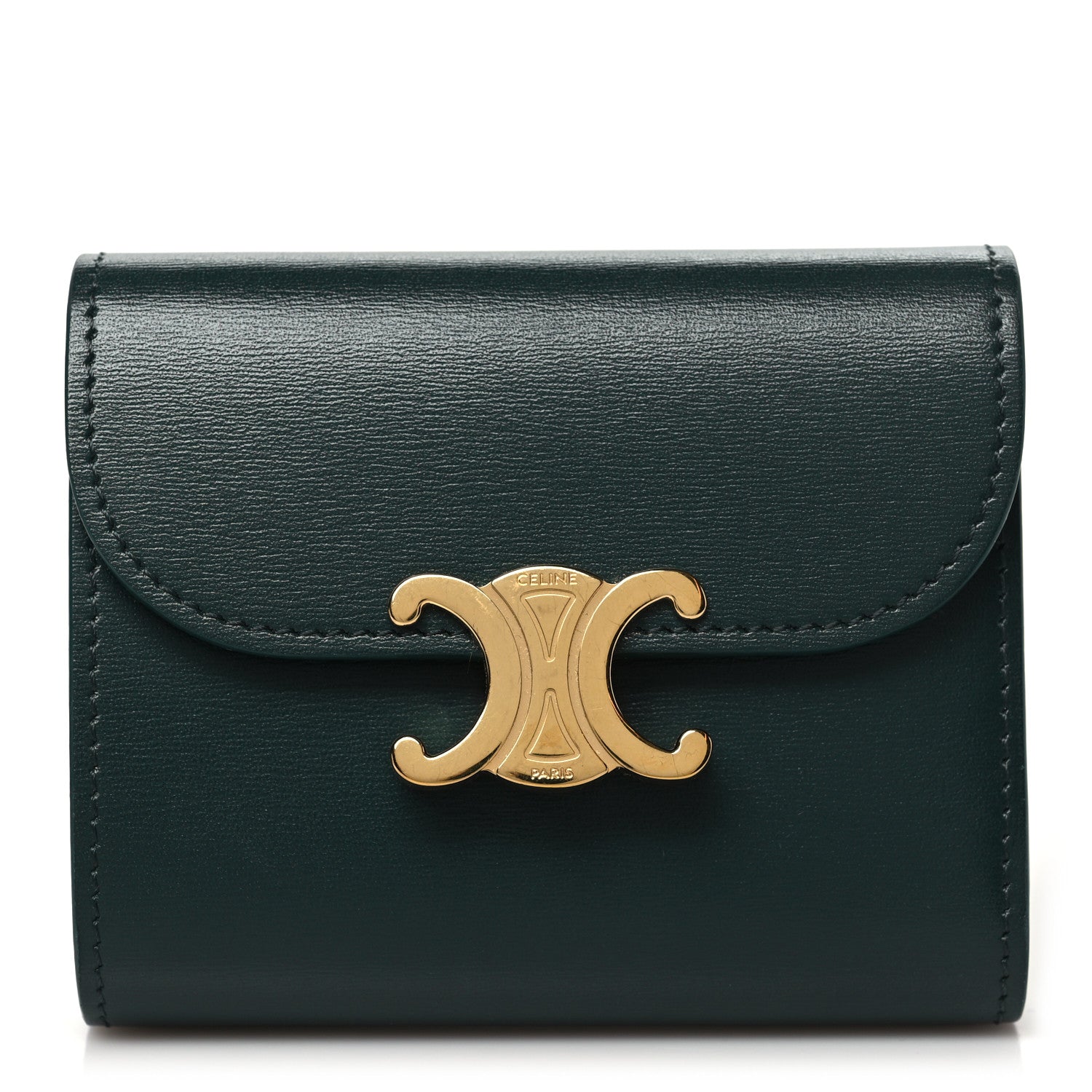 Celine Shiny Calfskin Small Triomphe Wallet Amazone 1 of 9