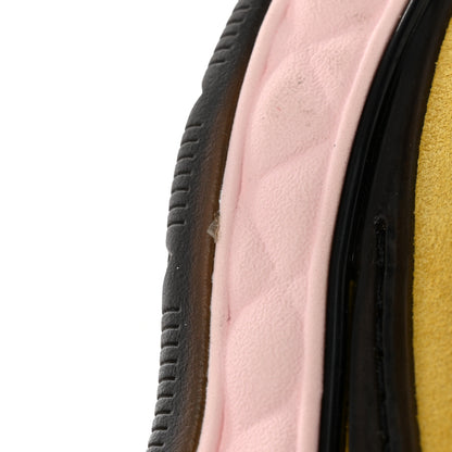 Chanel Suede Calfskin Mixed Fibers CC Sneakers 36 Beige Yellow Light Blue 11 of 11