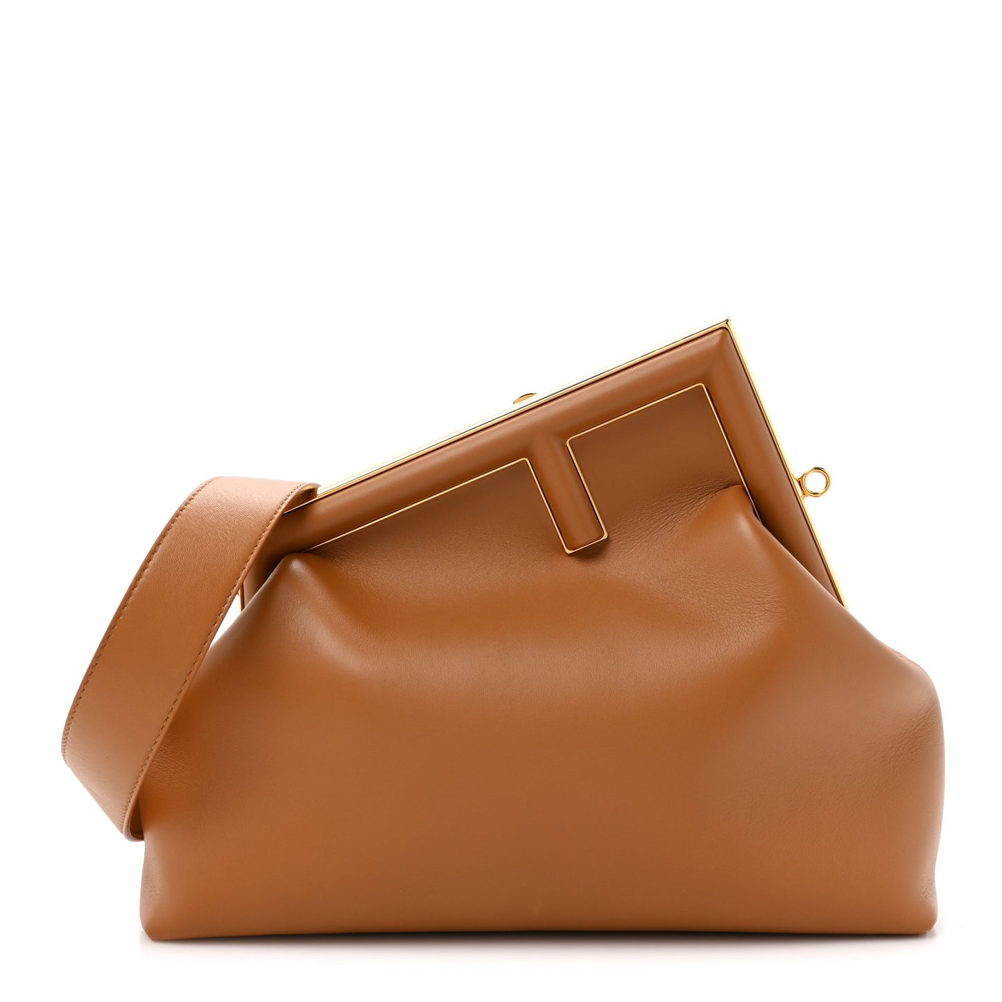 Shiny Nappa Medium Fendi First Caramello