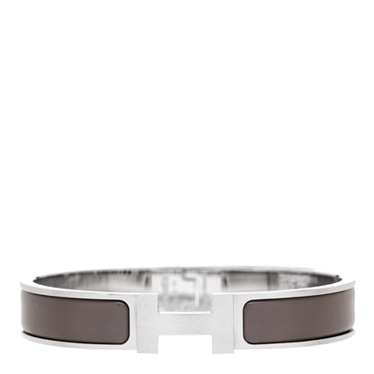 Hermes Matte Enamel Narrow Clic Clac HH Bracelet PM Etain 1 of 5