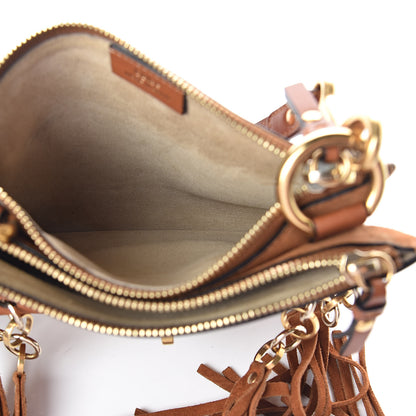 Chloe Calfskin Suede Small Jane Fringe Bag Caramel 6 of 10