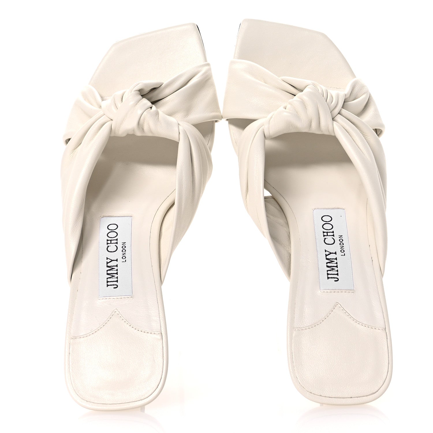 Jimmy Choo Nappa Avenue 50 Mules 37 Latte 2 of 7