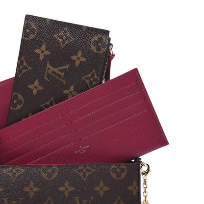 Louis Vuitton Monogram Pochette Felicie Chain Wallet Fuchsia 10 of 15