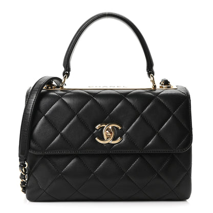 Chanel Lambskin Quilted Small Trendy CC Dual Handle Flap Bag Black 1 of 10