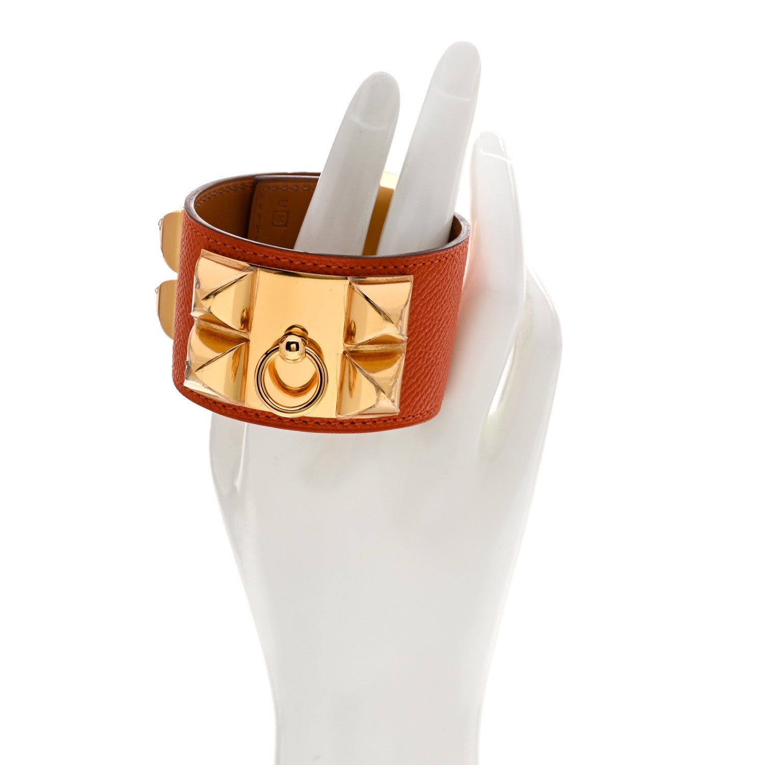 Hermes Epsom Collier De Chien CDC Bracelet S Orange 2 of 5