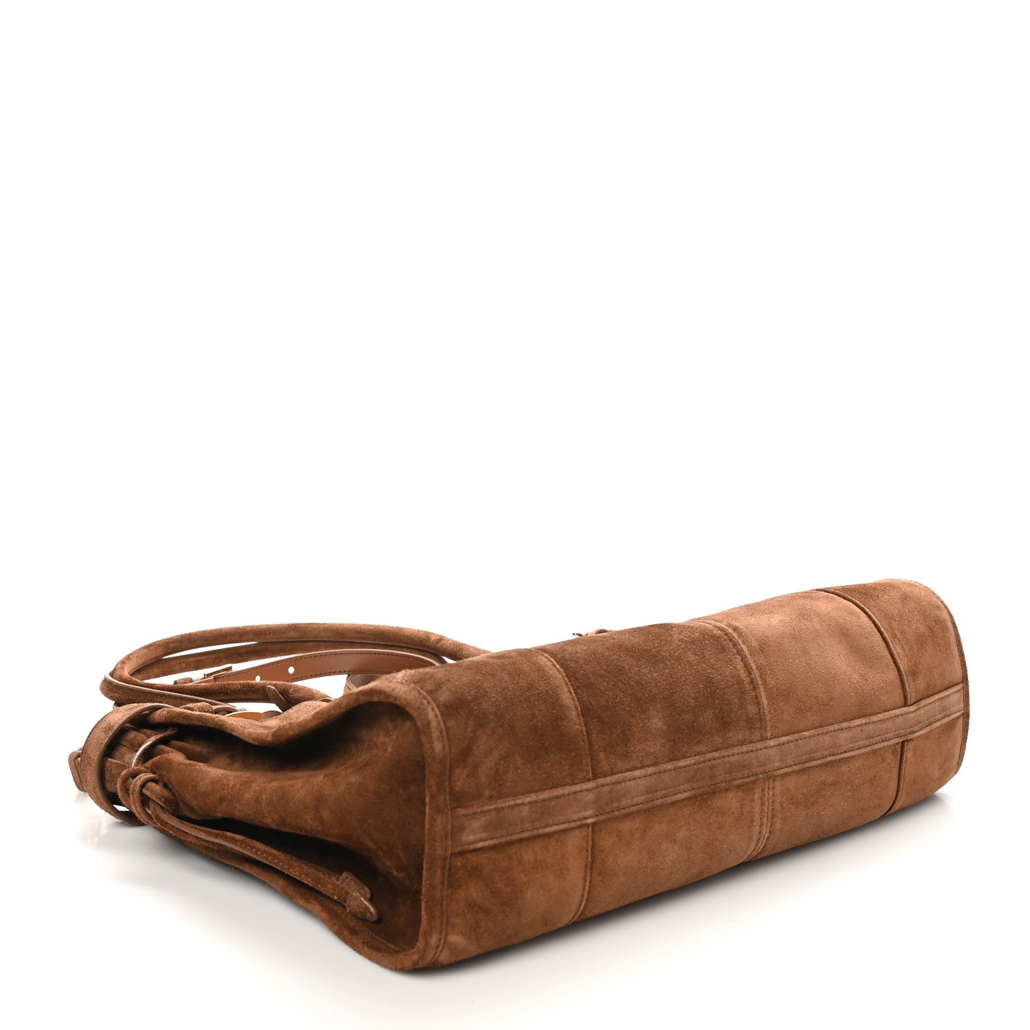 Prada Suede Large Bonnie Shoulder Bag Cocoa Brown 4 of 9