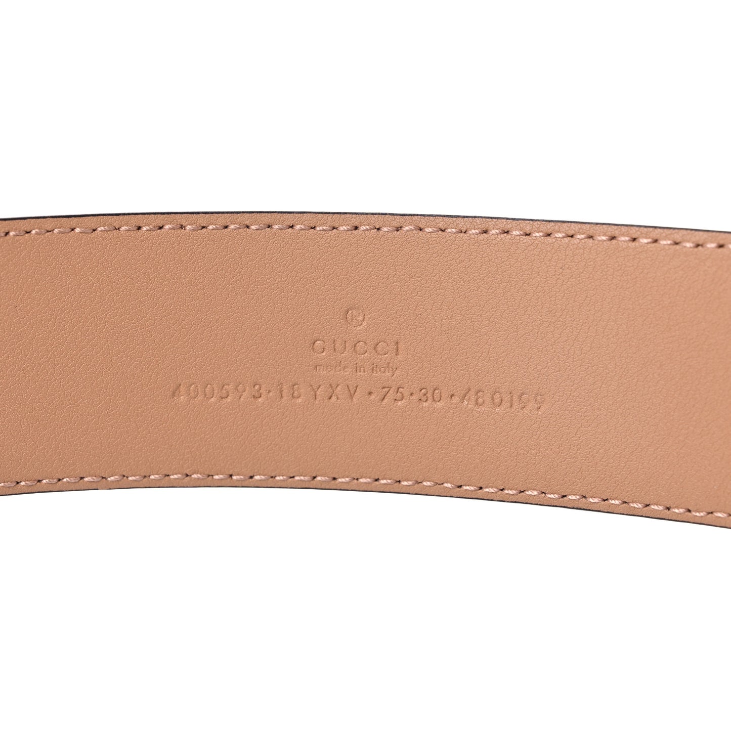 Azalea Calfskin Enamel Monochrome Double G 40mm Belt 75 30 Camelia