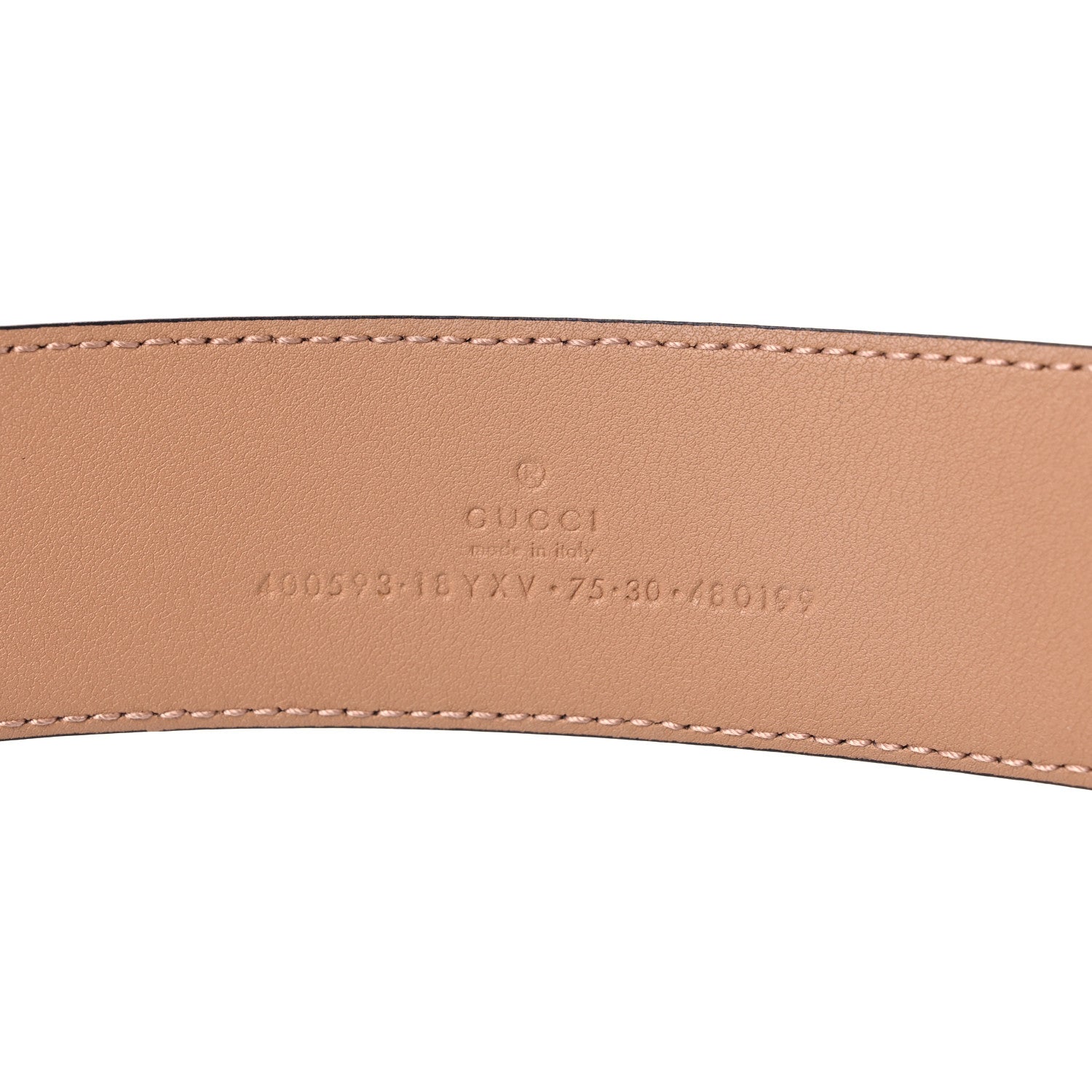 Gucci Azalea Calfskin Enamel Monochrome Double G 40mm Belt 75 30 Camelia 3 of 4