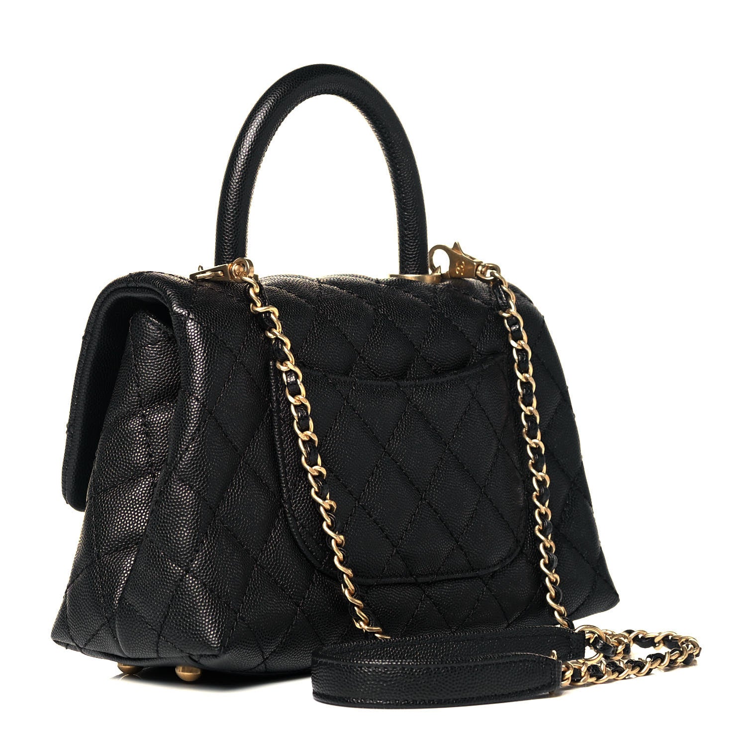 Chanel Caviar Quilted Mini Coco Handle Flap Black 3 of 9