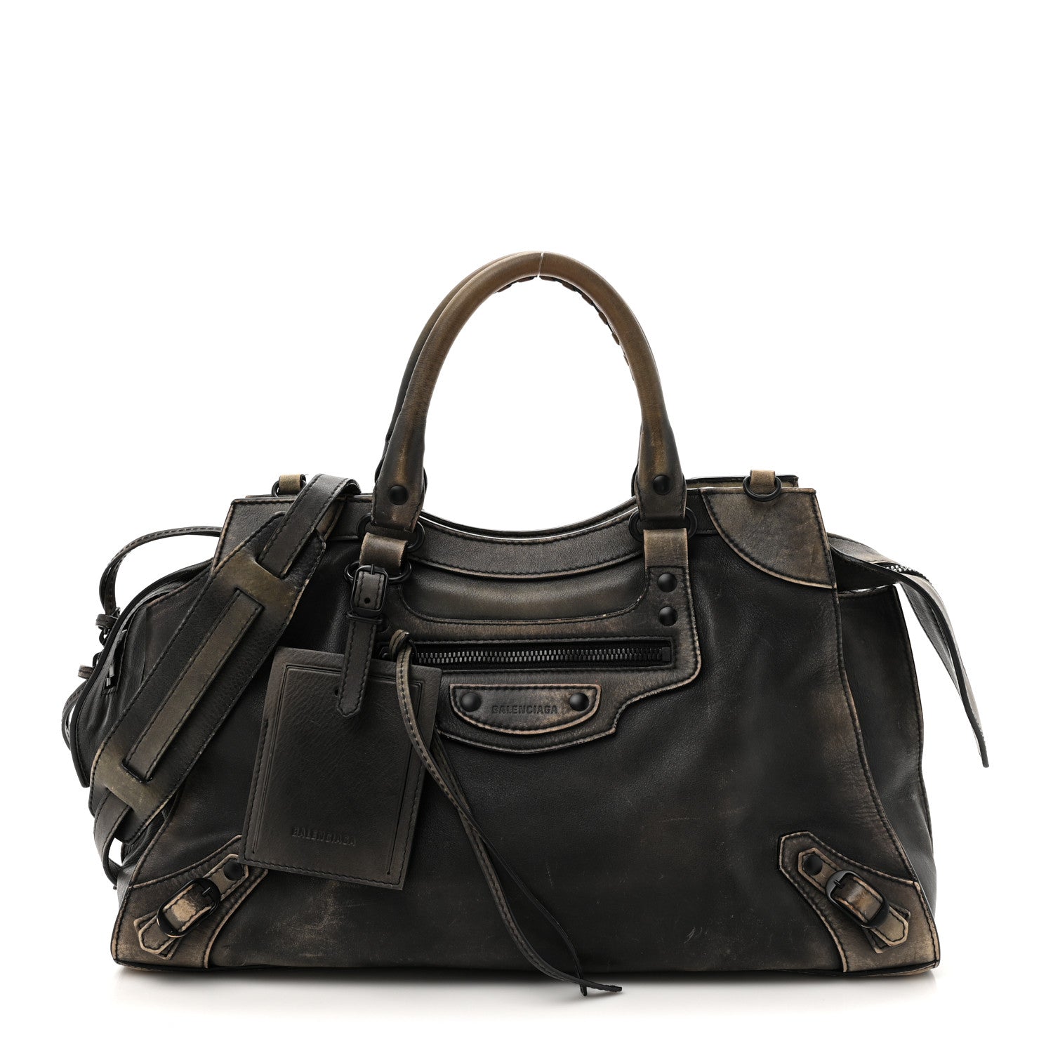 Balenciaga Used Calfskin Rust Hardware Neo Classic City Black 1 of 13