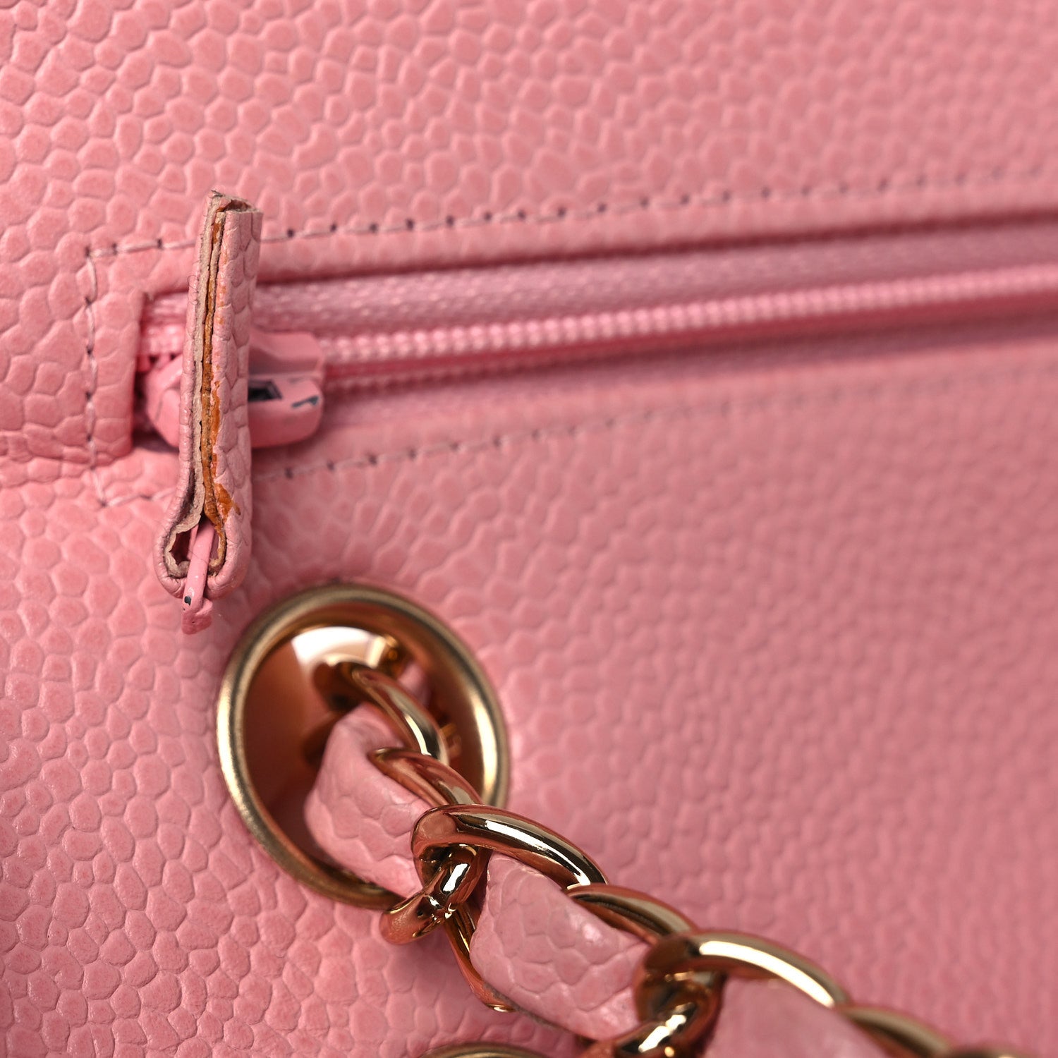 Chanel Caviar Quilted Medium Double Flap Pink 13 of 15