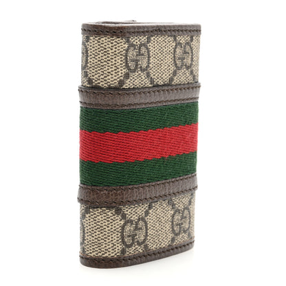 Gucci GG Supreme Monogram Web Ophidia 6 Key Holder Case Beige New Acero 3 of 6