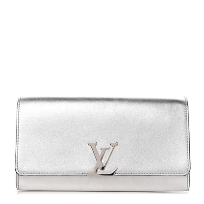 Louis Vuitton Calfskin Neo Sobe Louise EW Clutch Silver 1 of 6