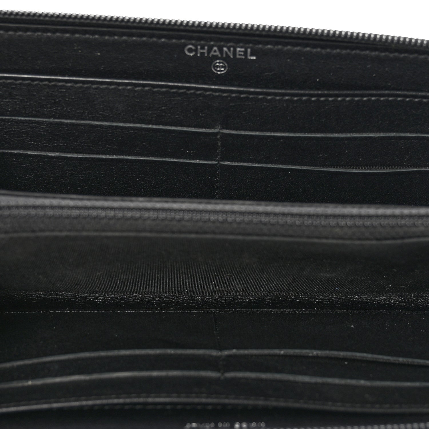 Chanel Caviar Large Timeless CC Zip Around Wallet Black 5 of 8
