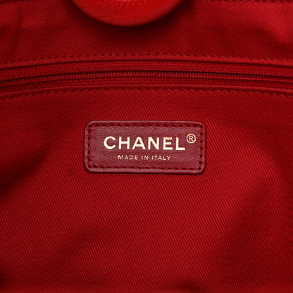 Chanel Mixed Fibers Striped Small Deauville Tote Red 6 of 13