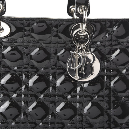 Christian Dior Patent Cannage Large Lady Dior Black 10 of 10