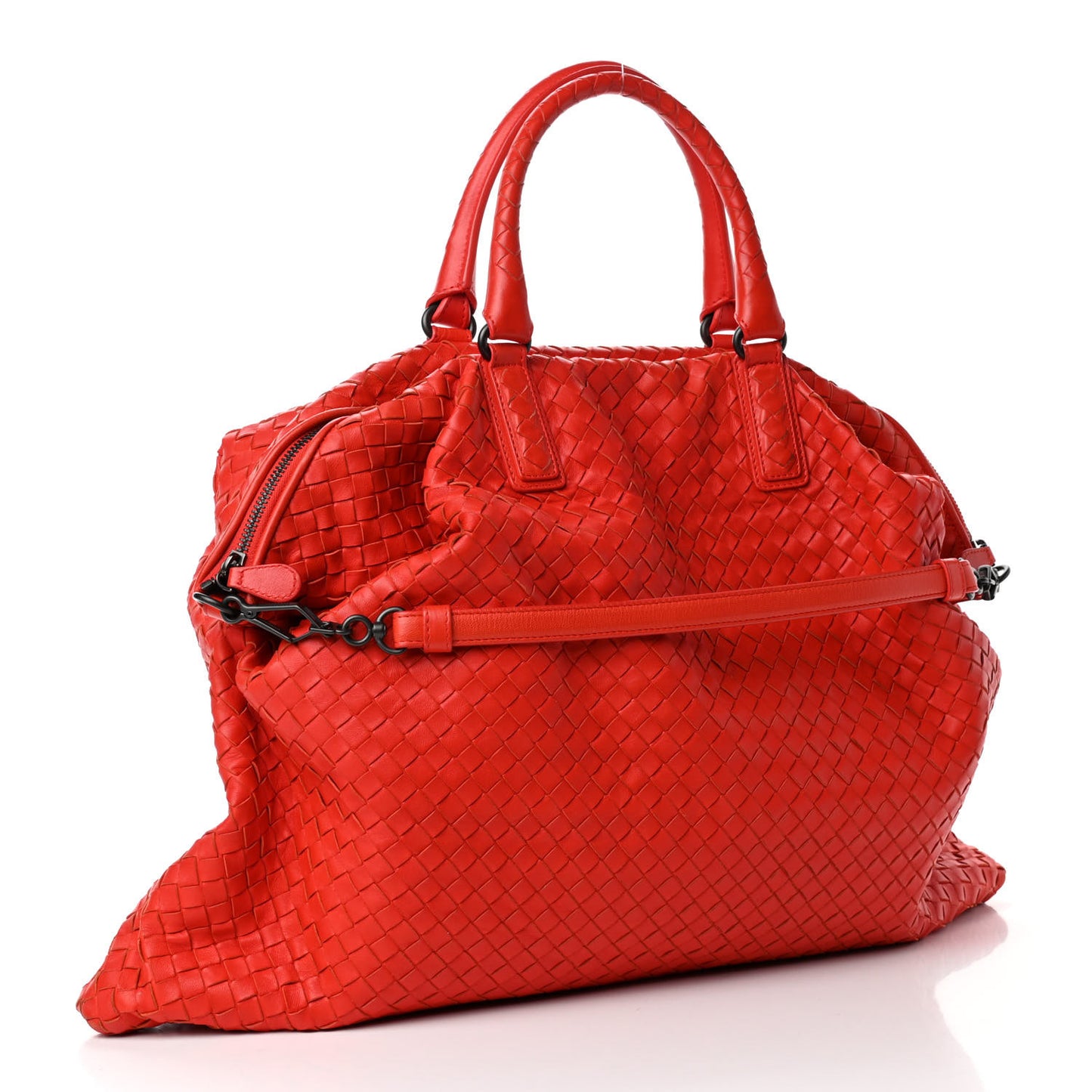 Nappa Intrecciato Maxi Convertible Tote Vesuvio