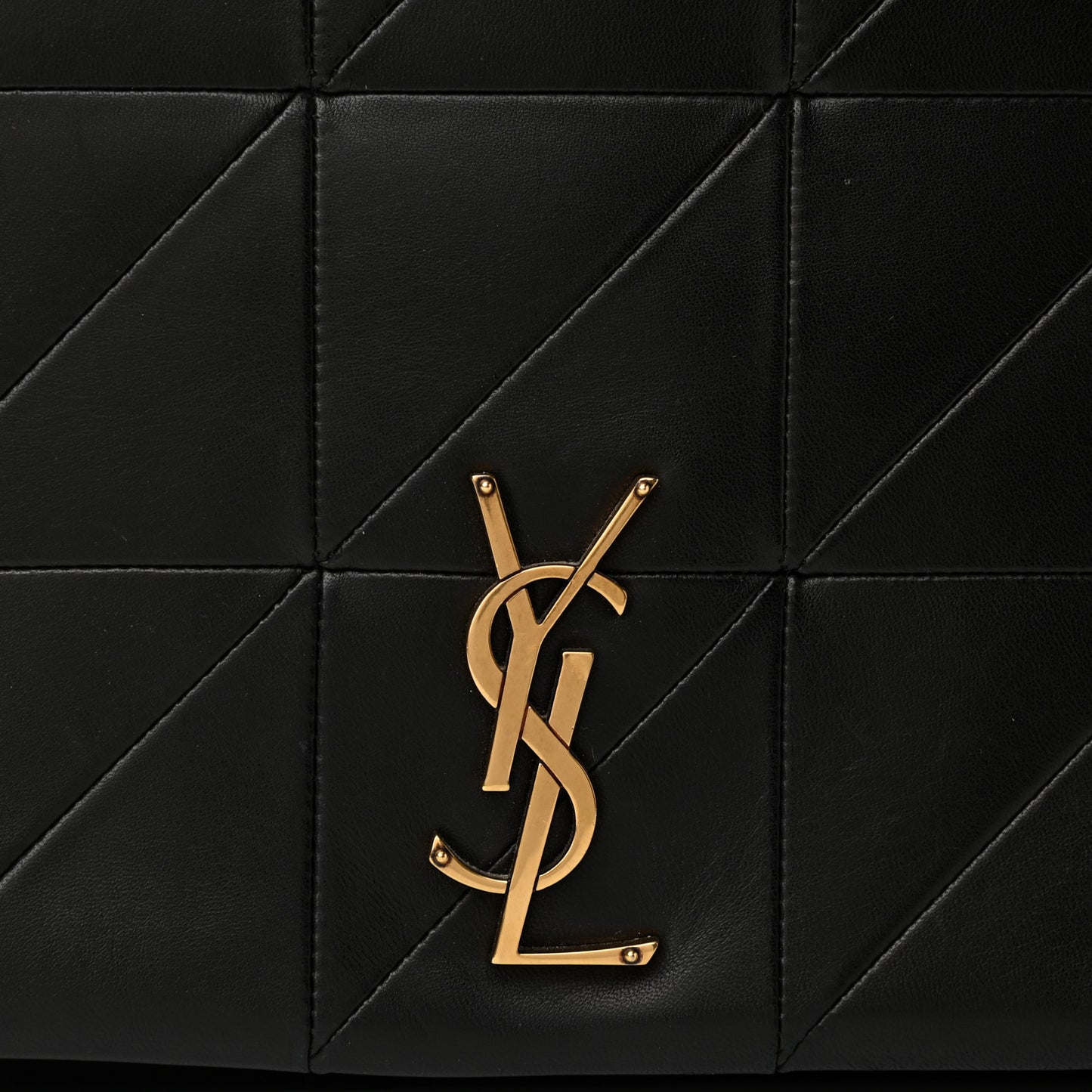 Lambskin Patchwork Monogram Large Jamie Black