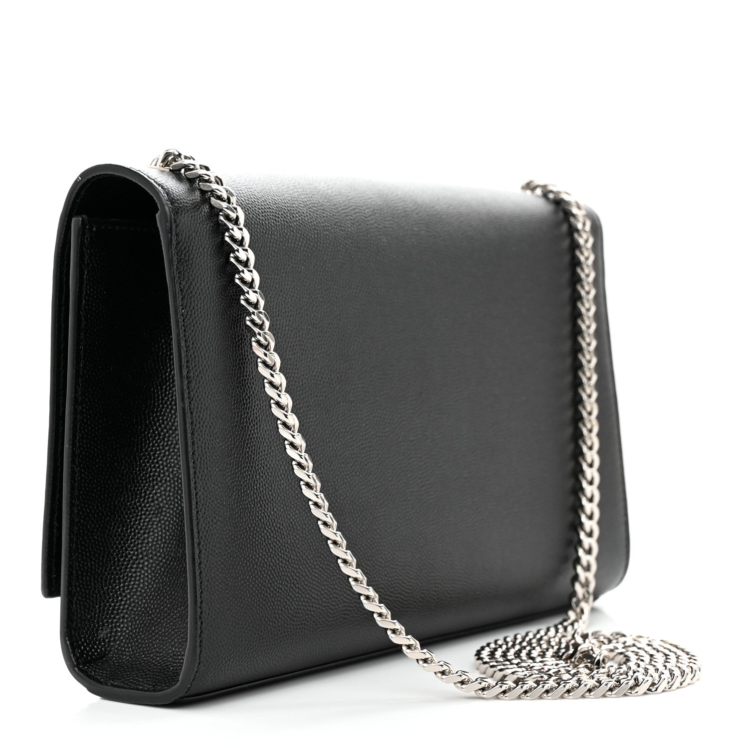 Saint Laurent Grain De Poudre Medium Classic Monogram Kate Satchel Black 3 of 13