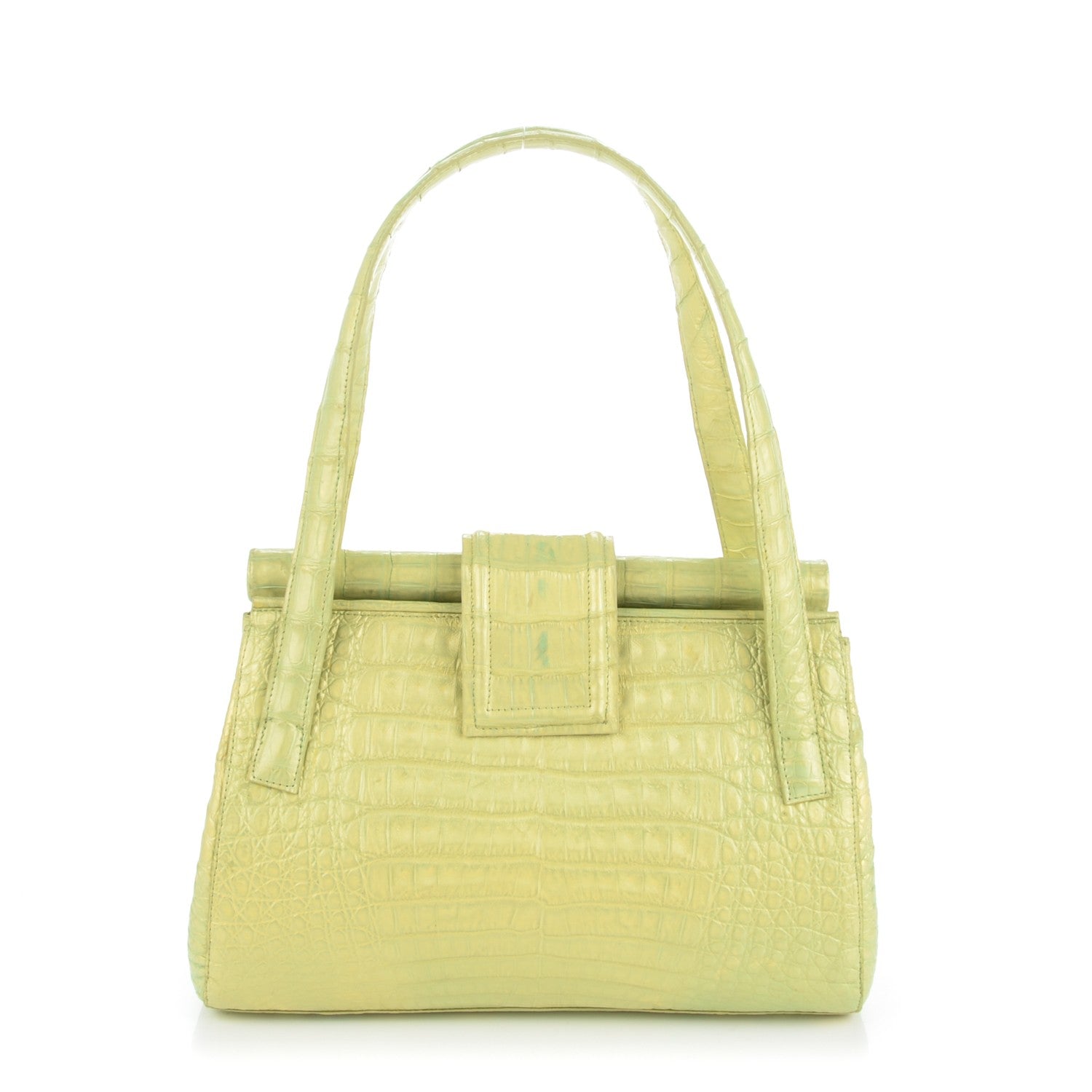 Nancy Gonzalez Crocodile Tote Lime 1 of 8