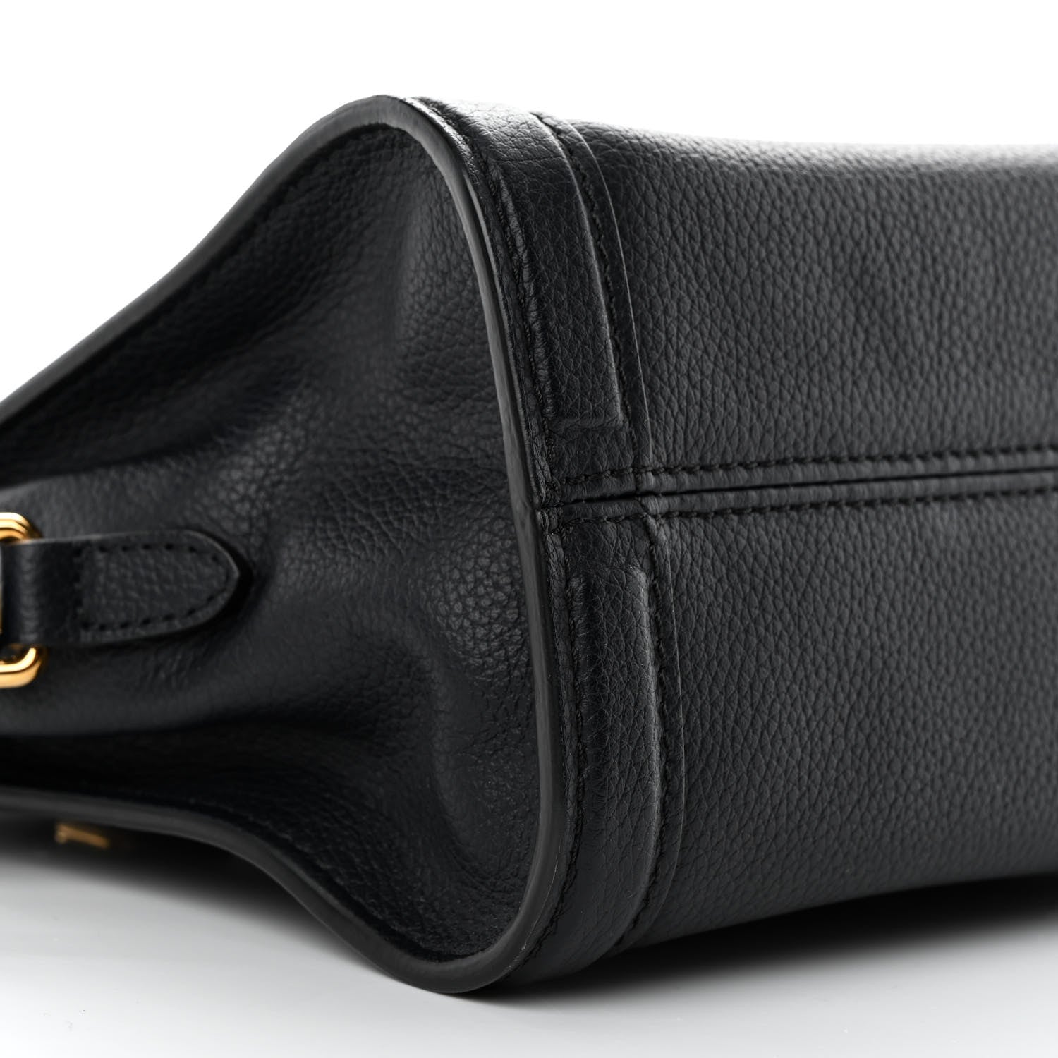 Alexander McQueen Pebbled Calfskin Mini Padlock Tote Black 9 of 10