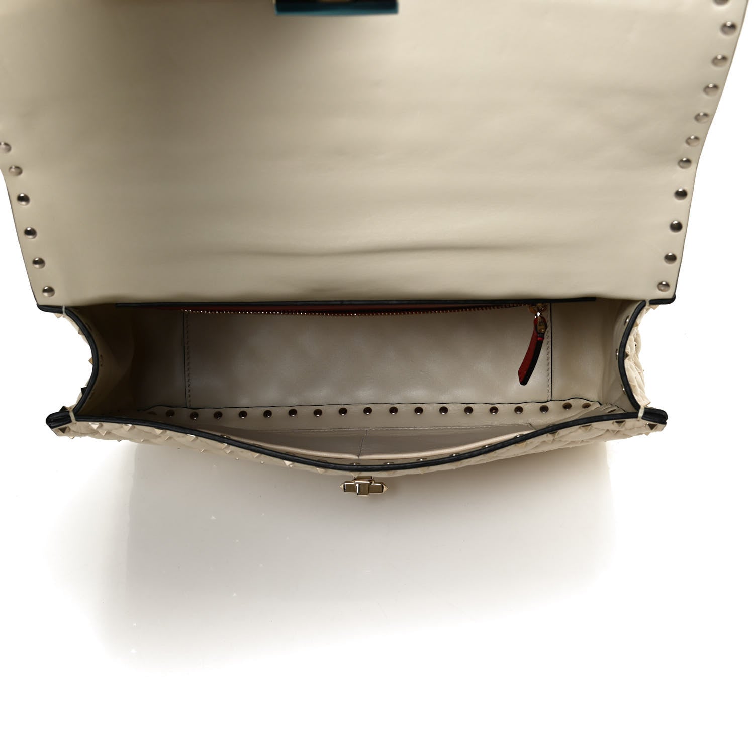 Valentino Garavani Nappa Maxi Rockstud Spike Shoulder Bag Light Ivory 5 of 10