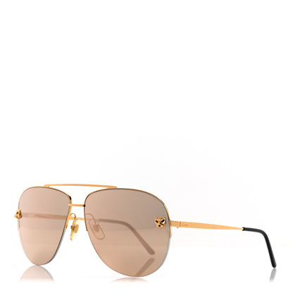 Cartier Panthere De Cartier Aviator Sunglasses Gold 1 of 7