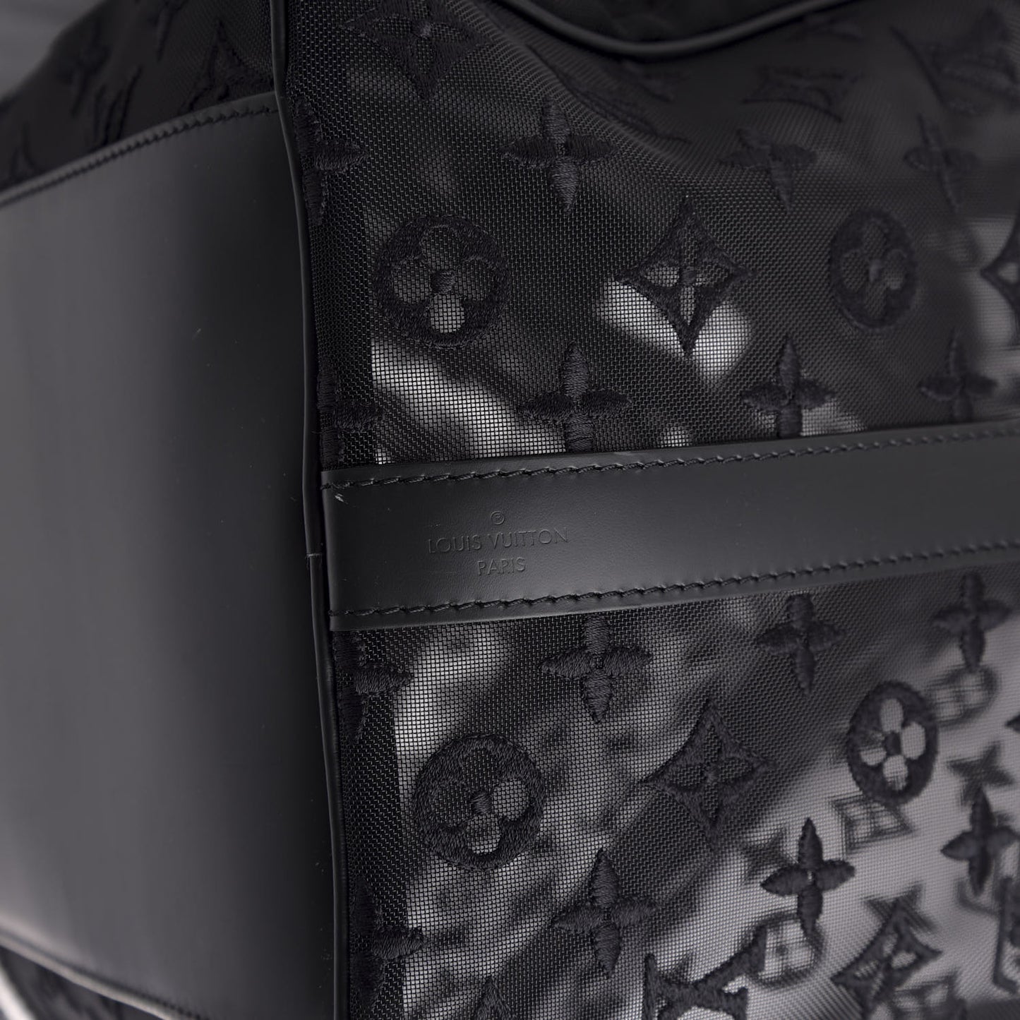 Monogram See Through Keepall Bandouliere 50 Black